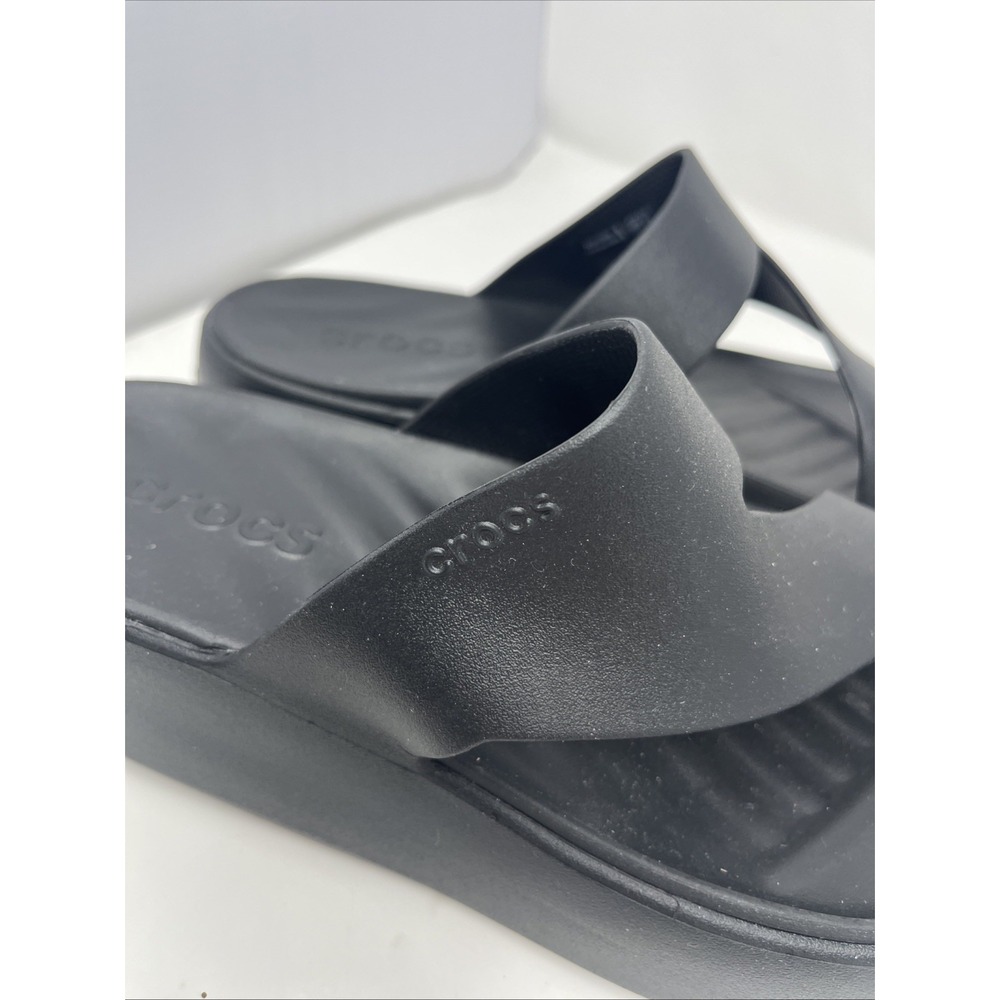 CROCS Womens GETAWAY PLATFORM TOE LOOP 210834-001 BLACK | Size 7 - Picture 5 of 8